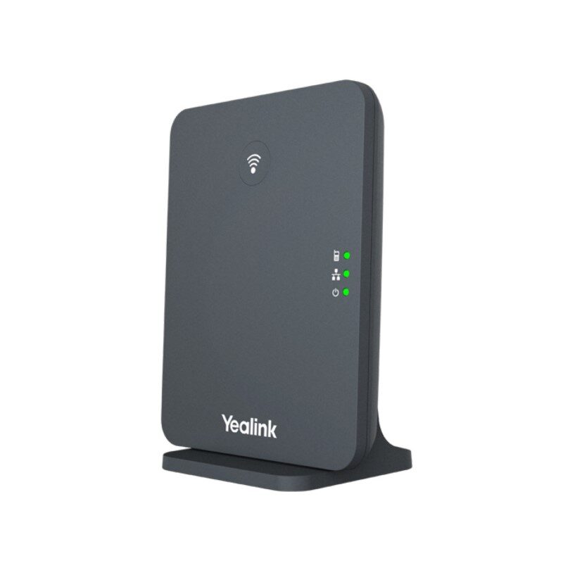 Yealink W70B base station, front three-quarter view
